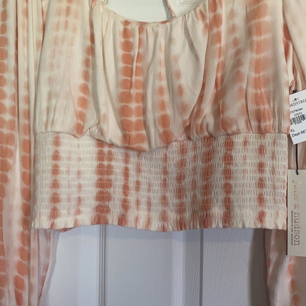 NWT june and hudson smocked cropped top so cute! - Picture 4 of 10